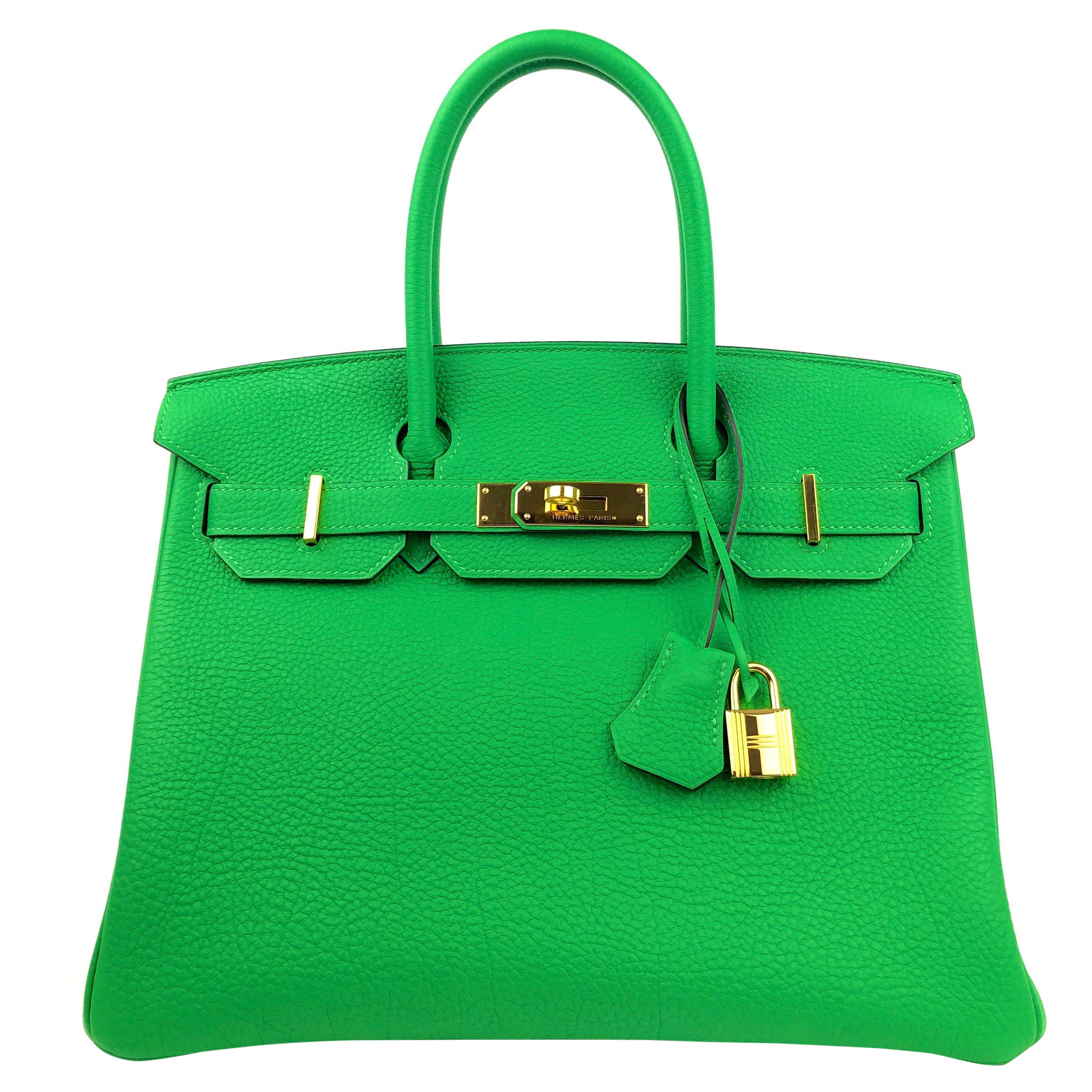 Hermes Birkin 30 HSS Special Order Bamboo Green Vert Olive Gold Hardware