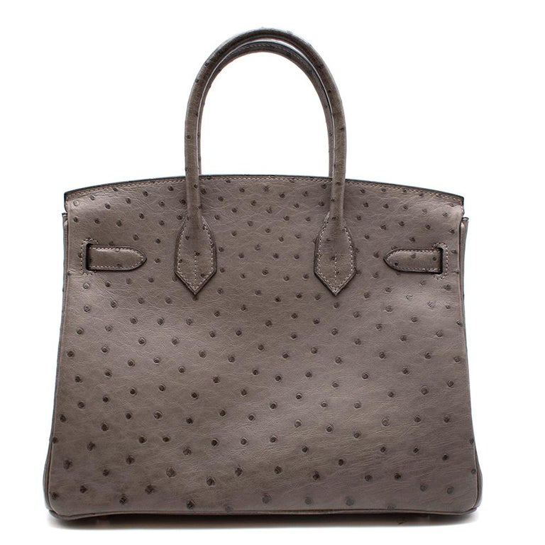 Honey Brown Ostrich Pattern Birkin Inspired Handbag