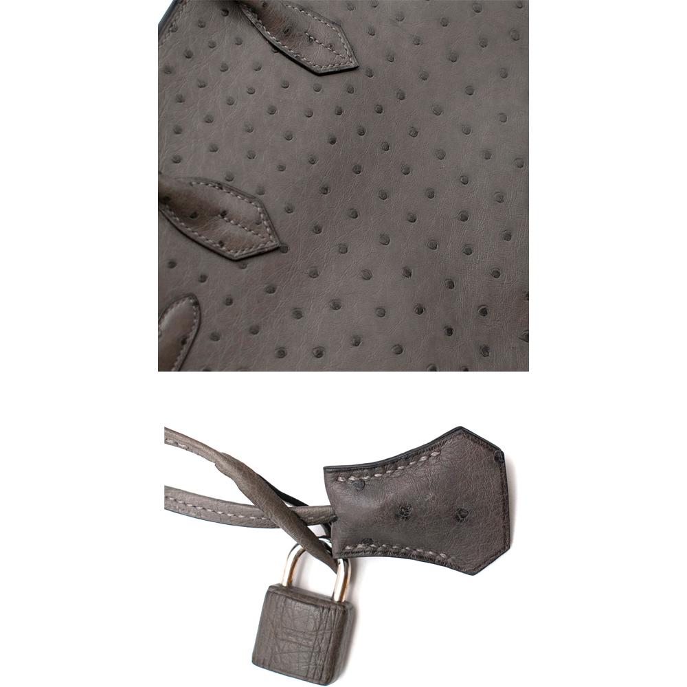 Hermès Birkin 30 in Etain Ostrich Leather PHW 3