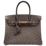 Hermès Birkin 30 Ostrich Leather Bag
