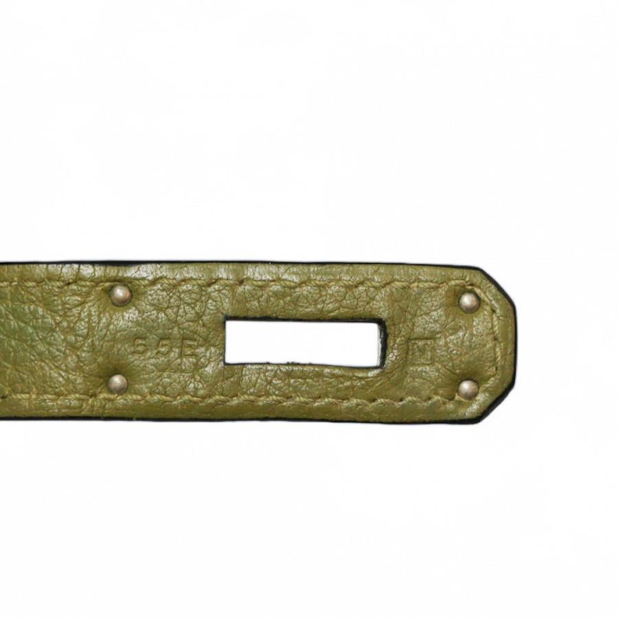 Hermès Birkin 30 in fennel green from 2009 For Sale 5