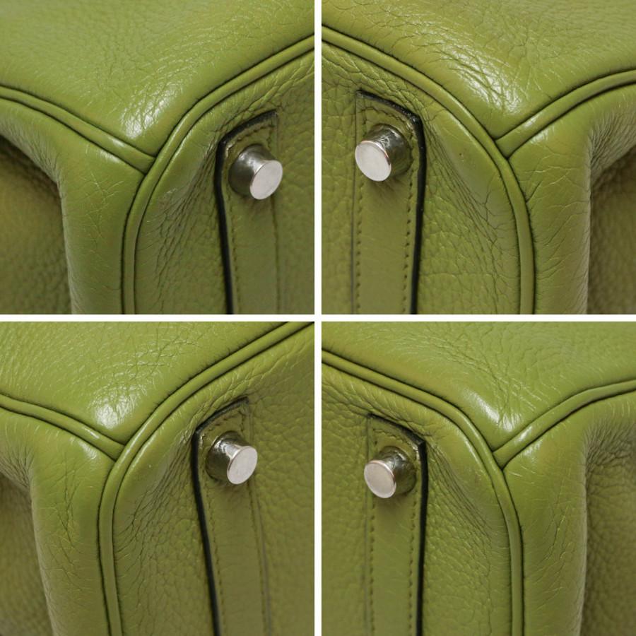 Women's or Men's Hermès Birkin 30 in fennel green from 2009 For Sale