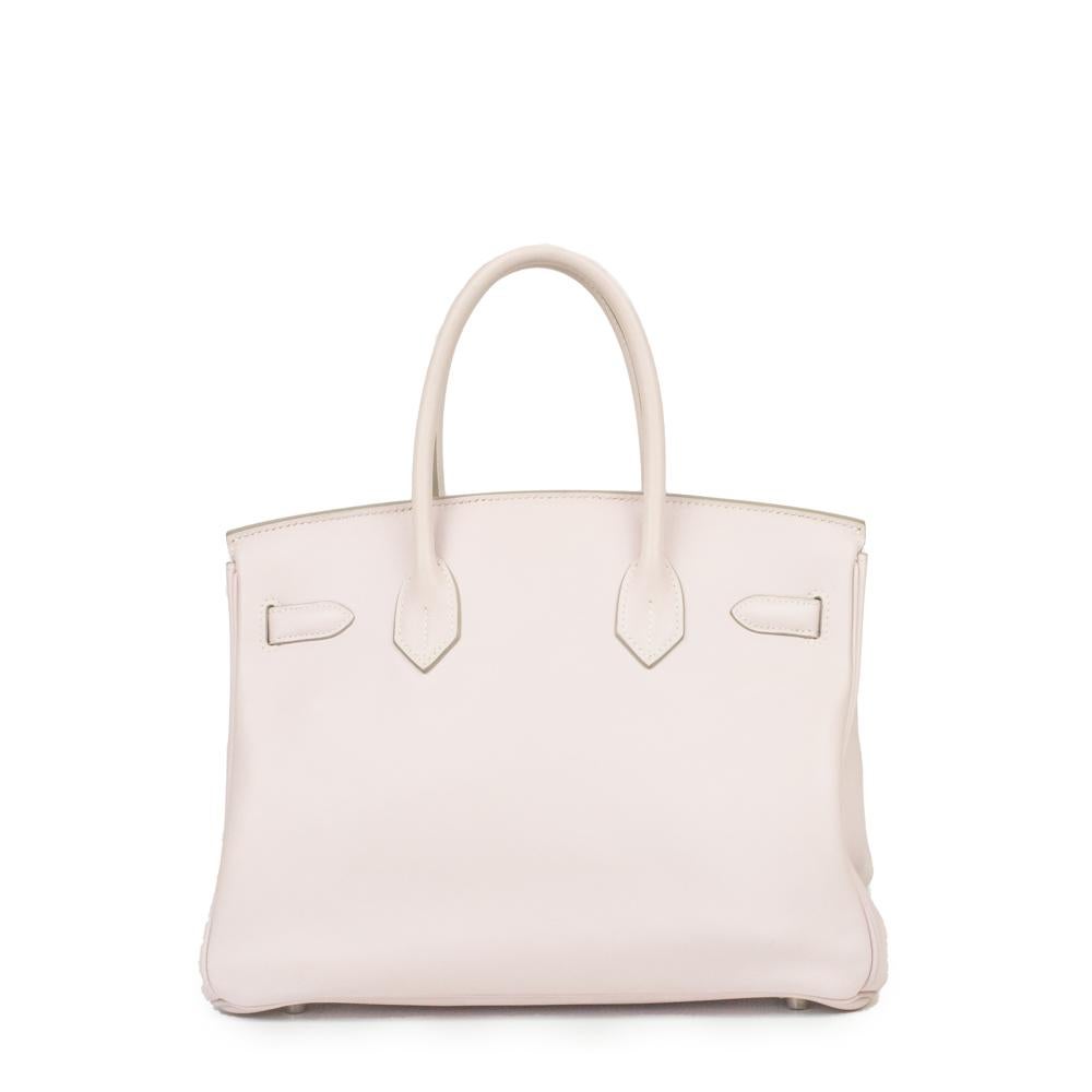 Beige Hermès, Birkin 30 in pink leather