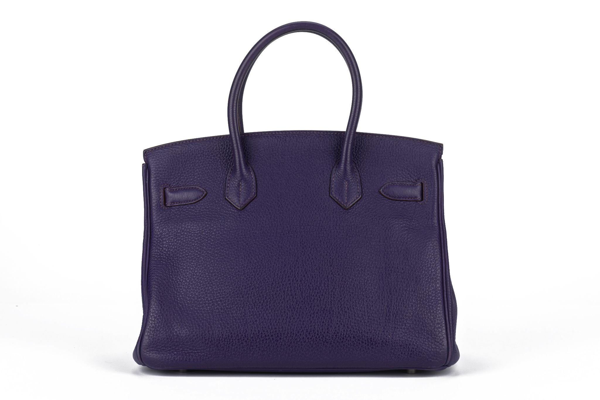 Hermès Birkin 30 Iris Clemence Palladio im Zustand „Hervorragend“ im Angebot in West Hollywood, CA