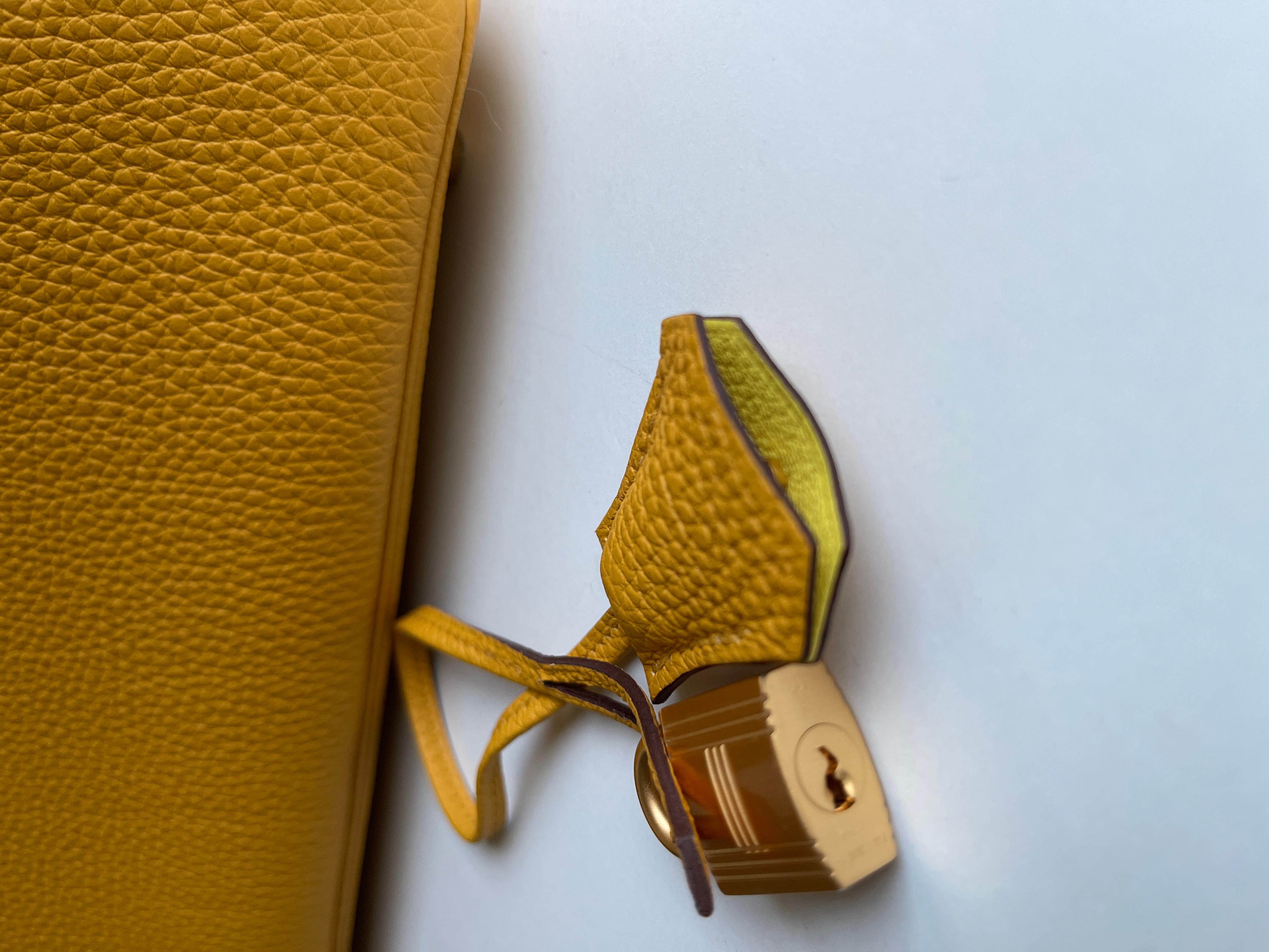 Hermès Birkin 30 Jaune Ambre Togo Brushed Gold Horseshoe VIP ORDER 3