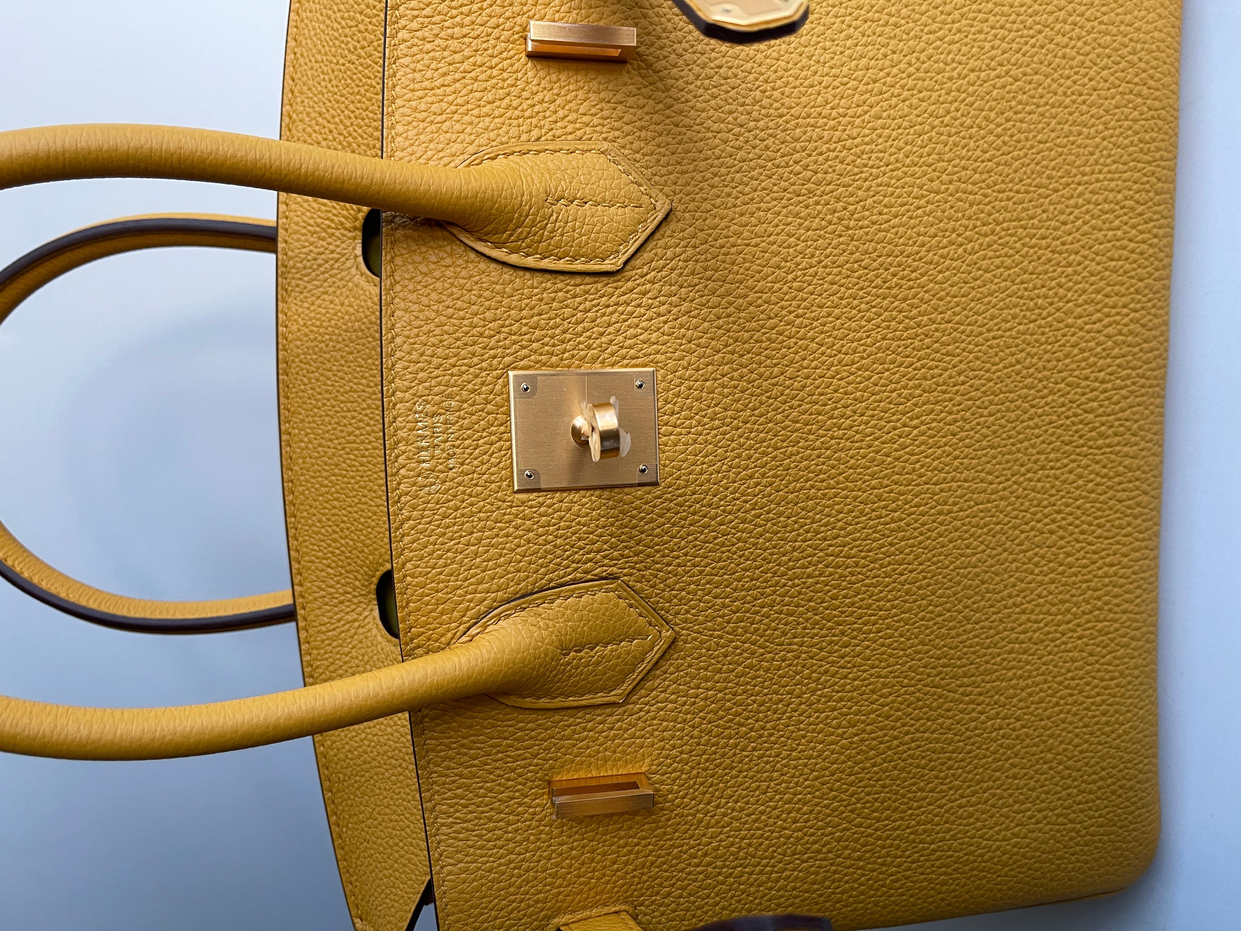 Hermès Birkin 30 Jaune Ambre Togo Brushed Gold Horseshoe VIP ORDER 2