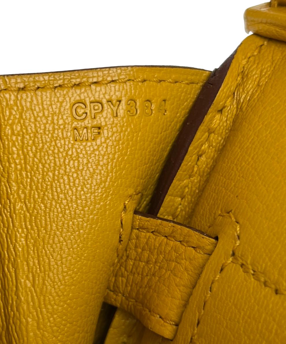 Hermes Birkin 30 Jaune Ambre Yellow Leather Gold Hardware Handbag Bag 4