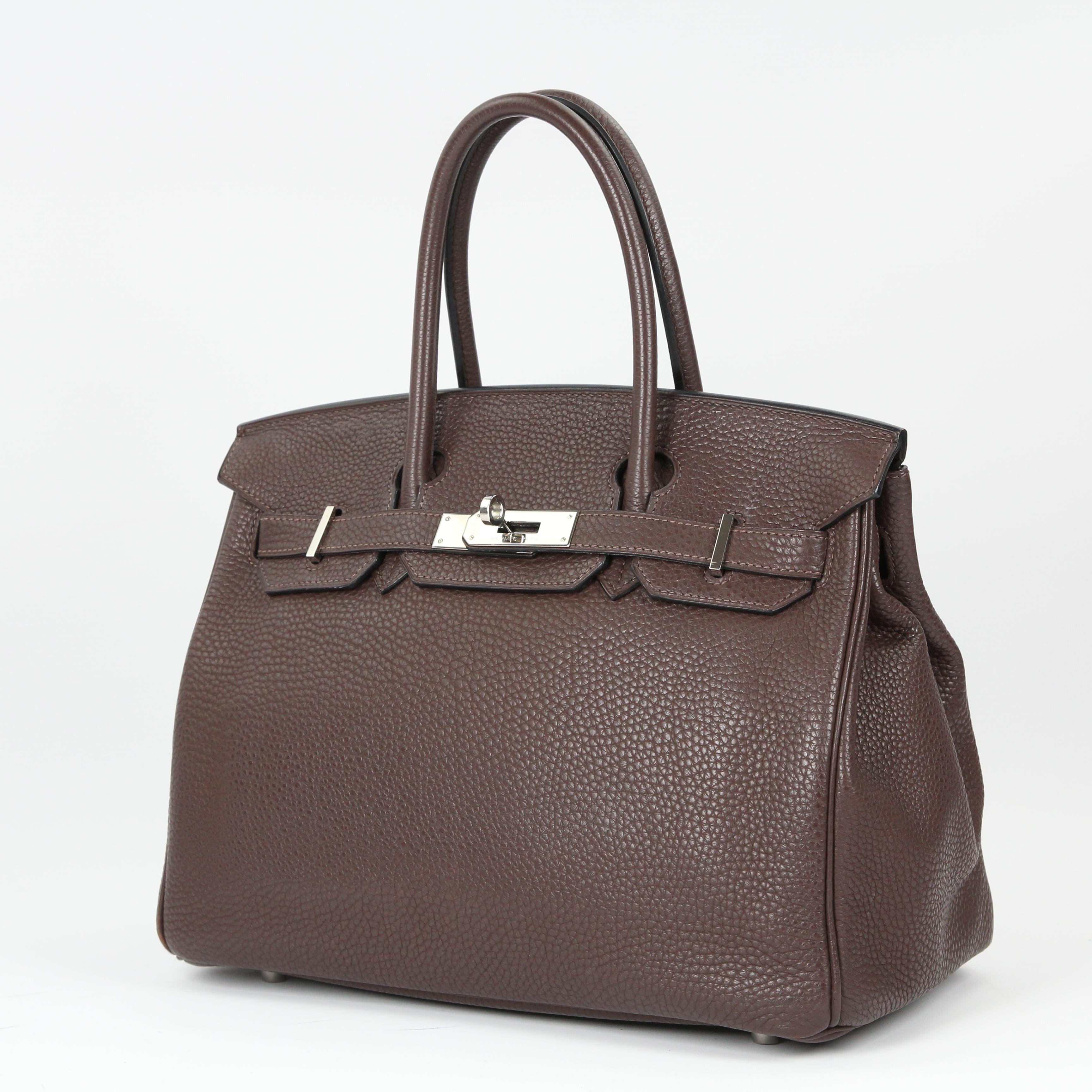 Hermès Birkin 30 leather handbag For Sale 6