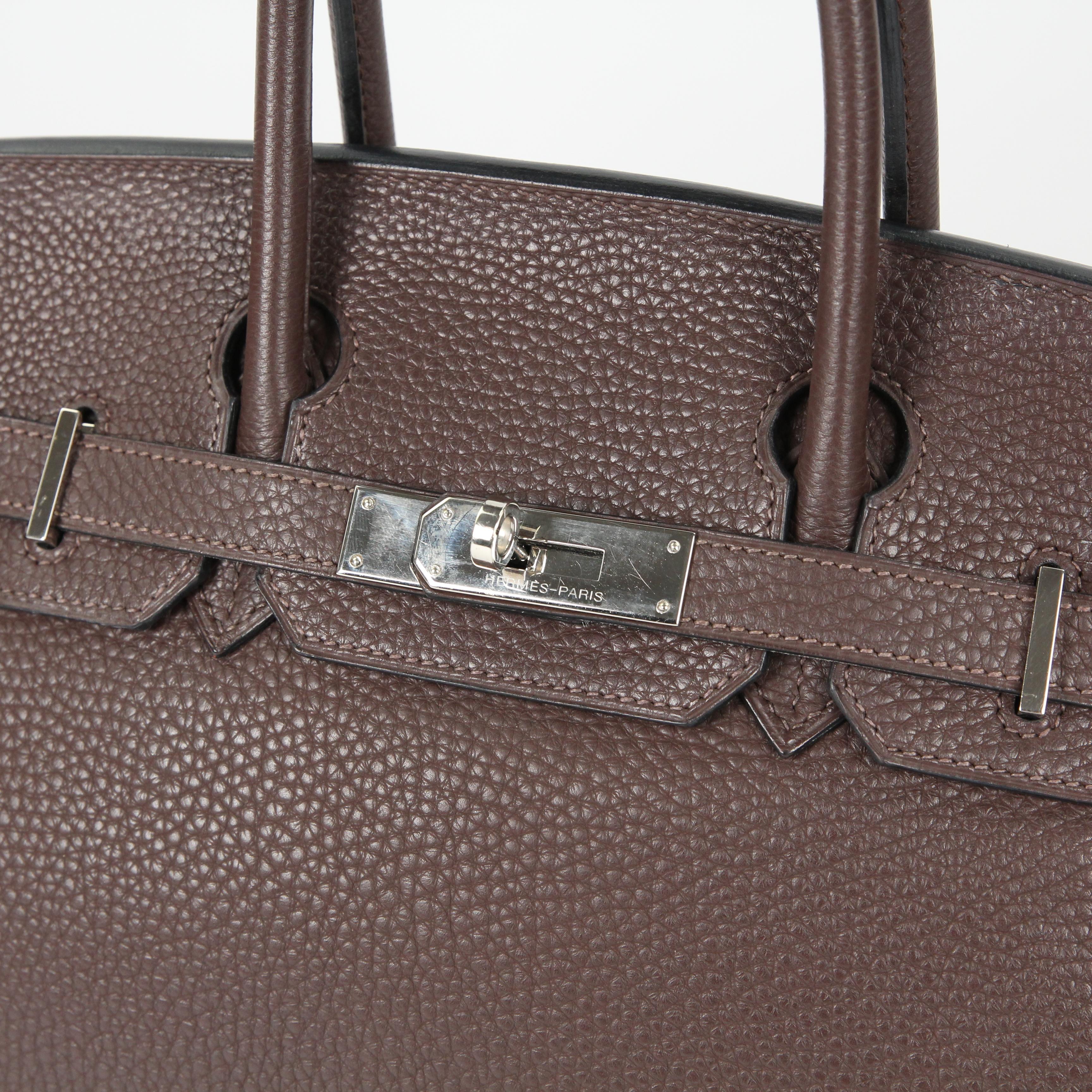 Hermès Birkin 30 leather handbag For Sale 7