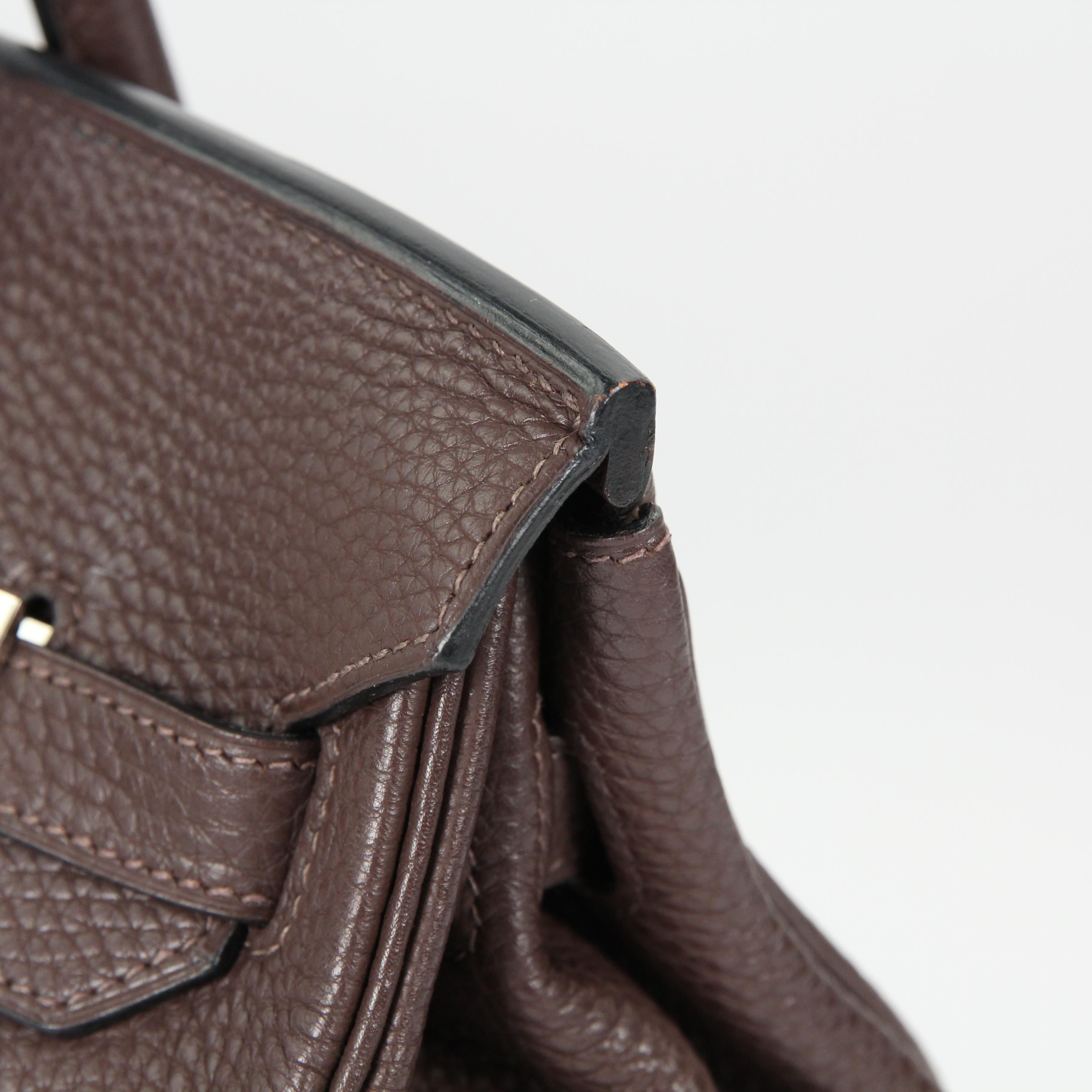 Hermès Birkin 30 leather handbag For Sale 8