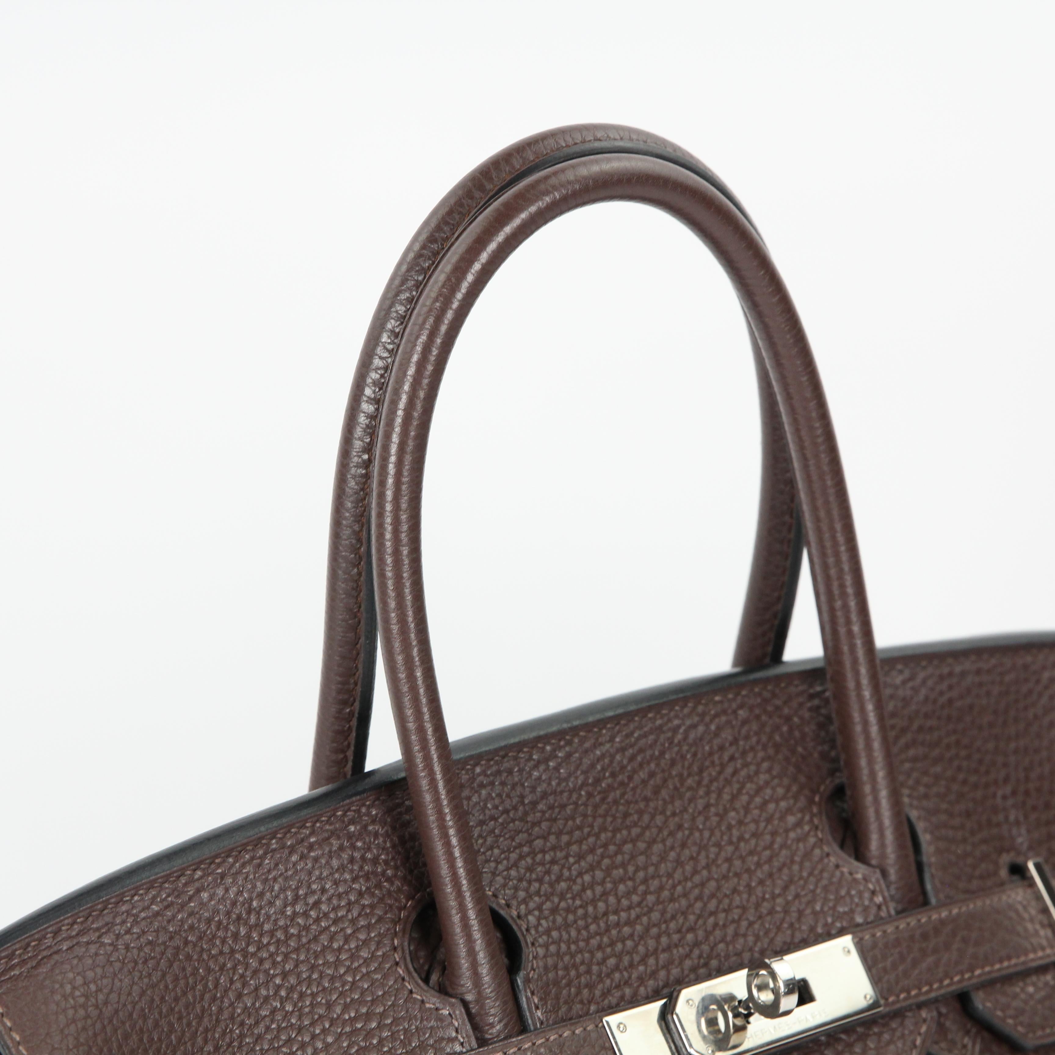 Hermès Birkin 30 leather handbag For Sale 10