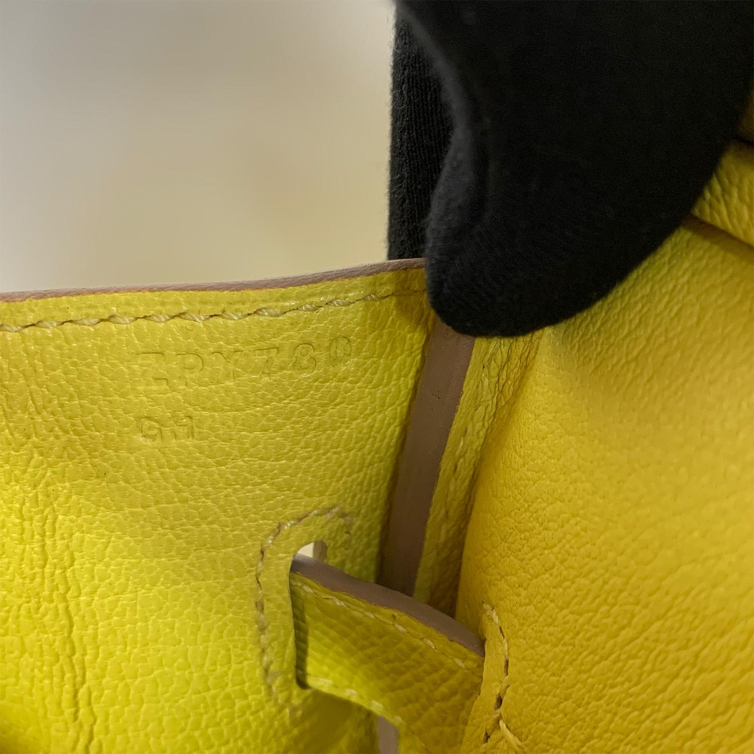 Hermes Birkin 30 Lime Epsom Leather Gold Hardware For Sale 7