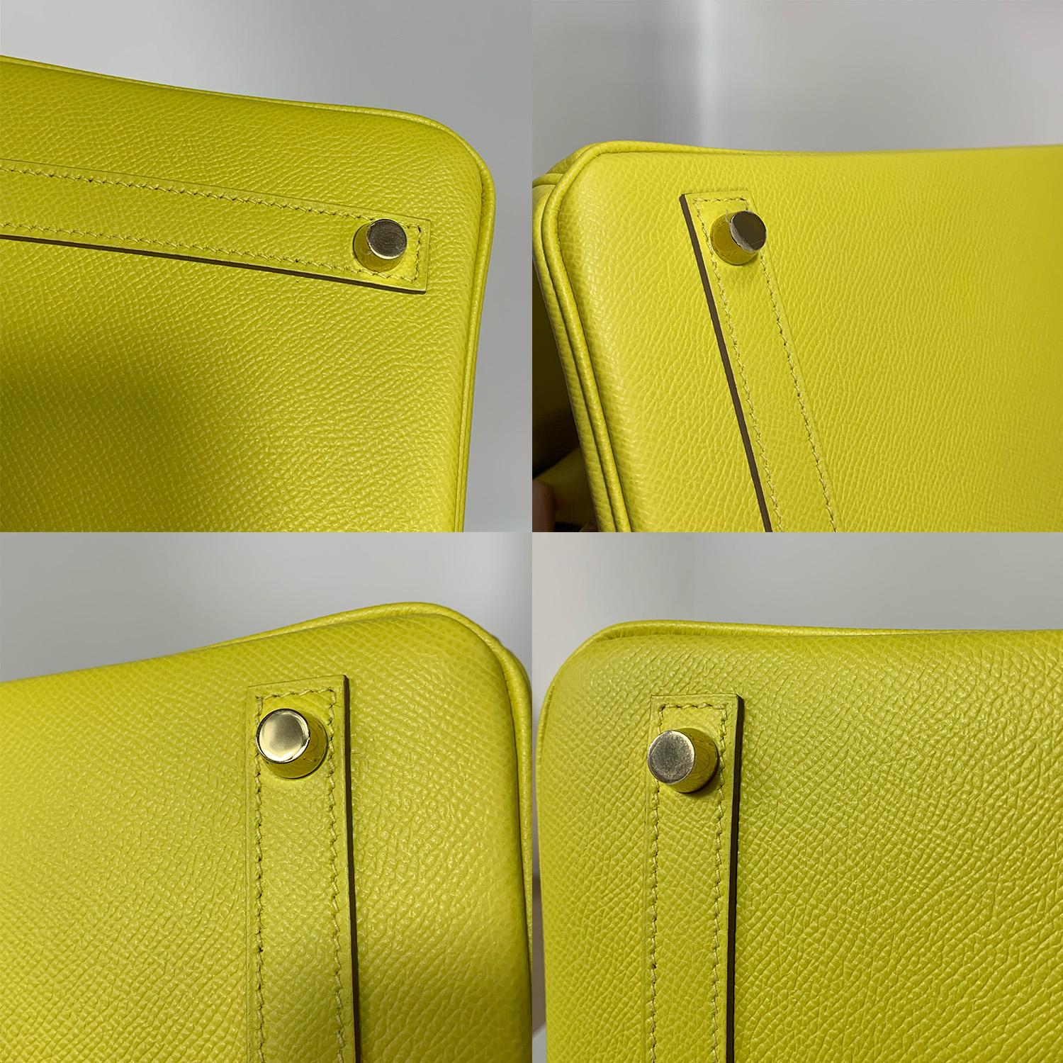 Hermes Birkin 30 Lime Epsom Leather Gold Hardware For Sale 8
