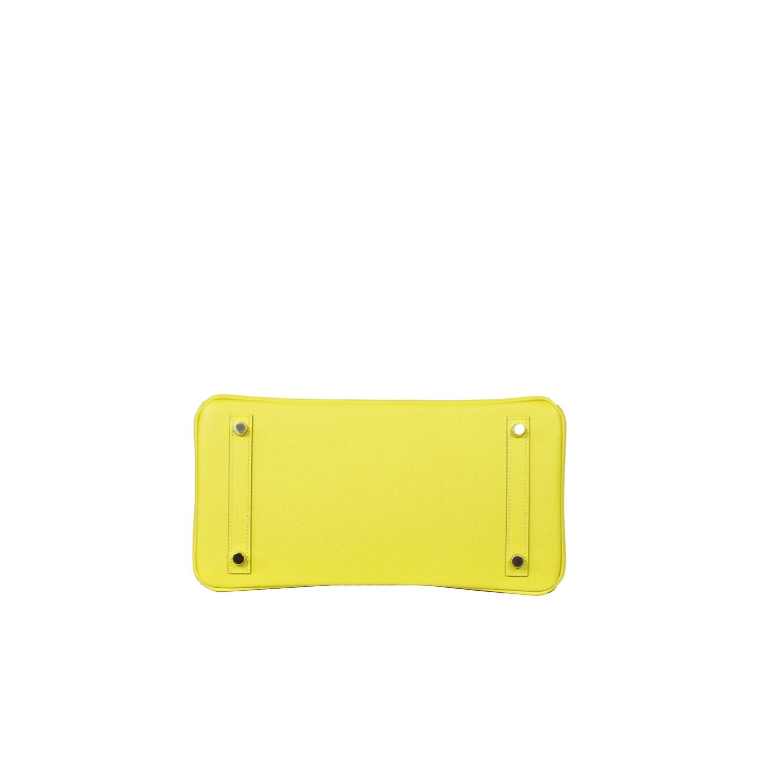 Hermes Birkin 30 Lime Epsom Leather Gold Hardware For Sale 1