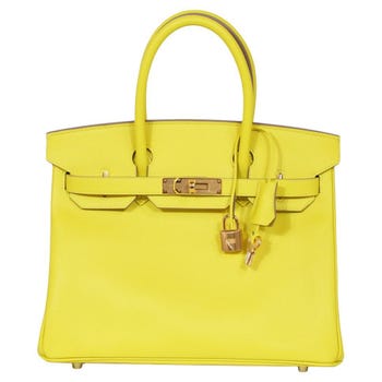 Hermes Birkin 30 Lime Epsom Leather Gold Hardware