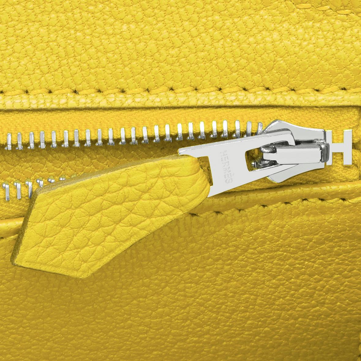 Hermes Birkin 30 Lime Fluo Yellow Bag RARE U Stamp, 2022 4