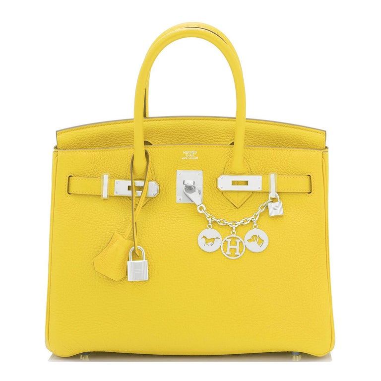 Hermes Birkin 30 Lime Fluo Yellow Bag RARE U Stamp, 2022  In New Condition For Sale In New York, NY