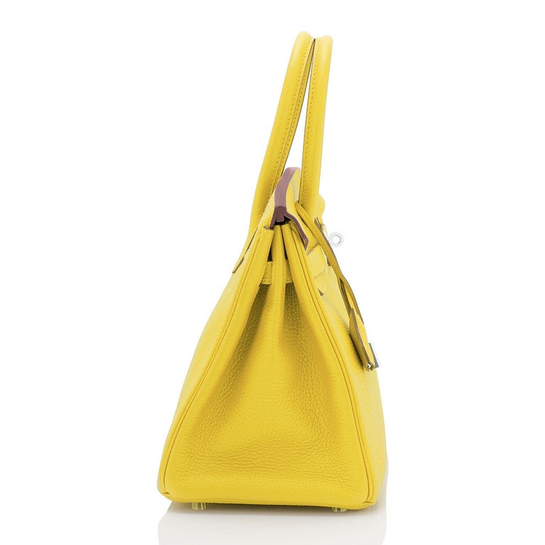 Hermes Birkin 30 Lime Fluo Yellow Bag RARE U Stamp, 2022  For Sale 1