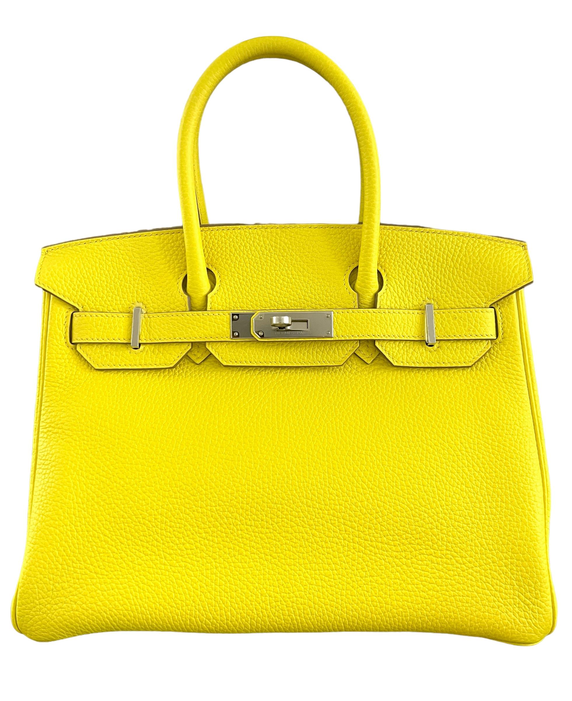 New 2022 Stunning Hermes Birkin 30 Lime Yellow Leather Complimented by Palladium Hardware. U Stamp 2022.

Shop with Confidence from Lux Addicts. We are a very well known and highly respected Hermes seller worldwide. Authenticity Guaranteed!





