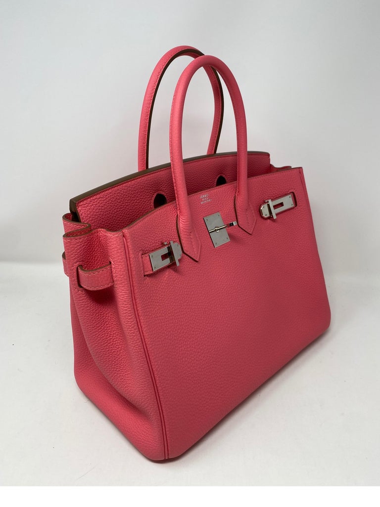 Pink Hermes Birkin 30 Lipstick Rose Bag For Sale