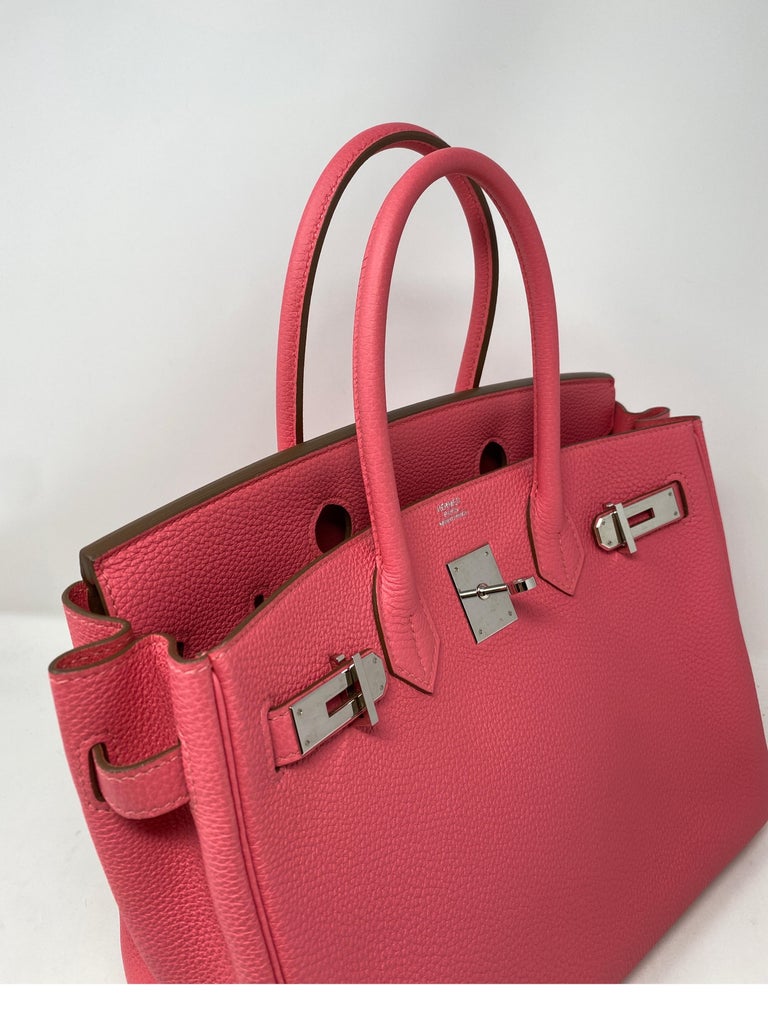 Hermes Birkin 30 Lipstick Rose Bag In Excellent Condition For Sale In Athens, GA