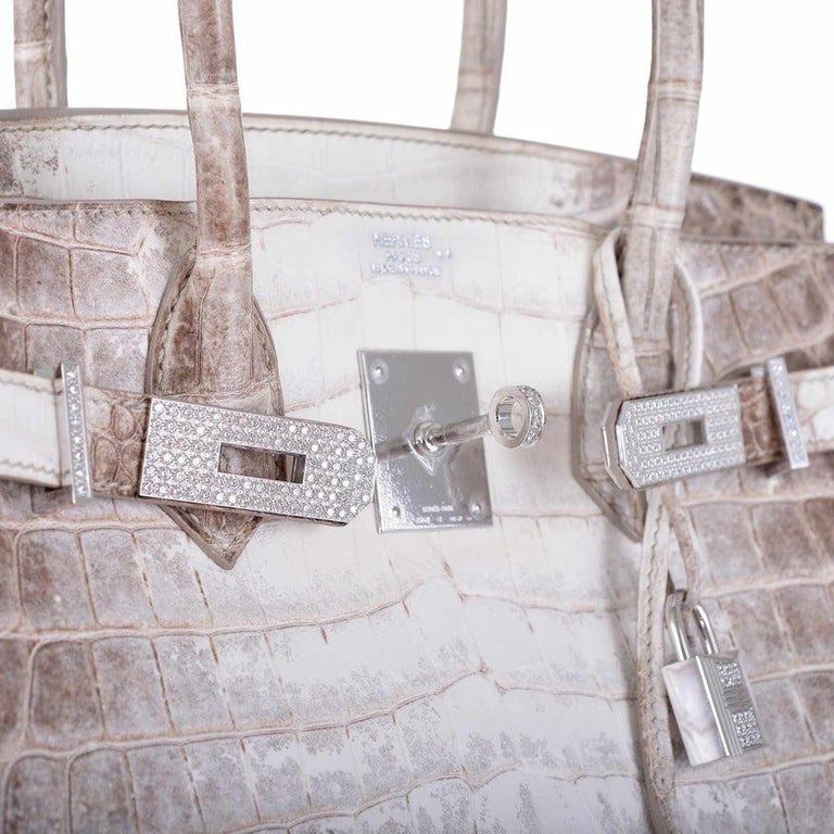 Hermès Birkin 30 Matte Himalayan Niloticus Crocodile Bag For Sale at 1stDibs