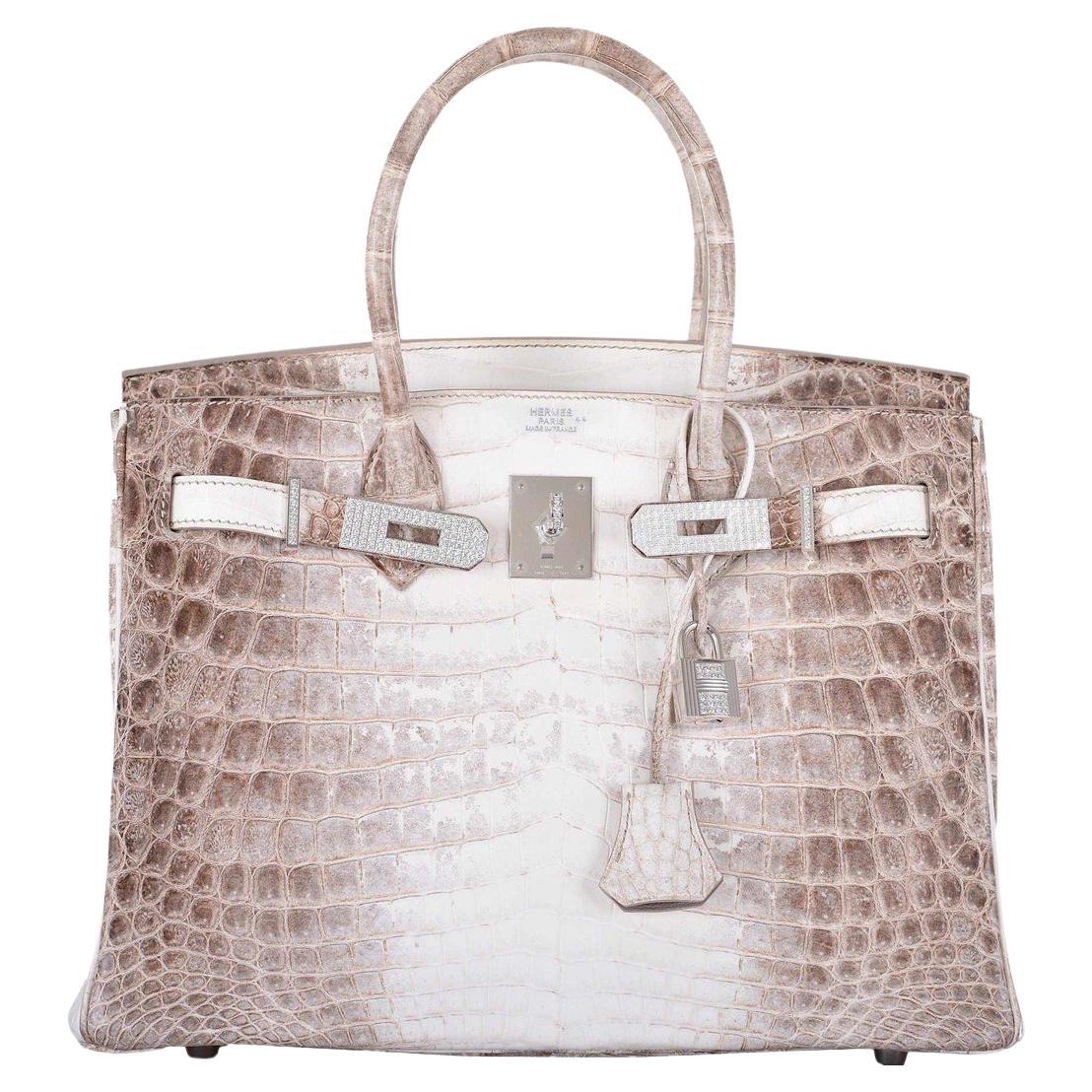 Hermès Birkin 30 Matte Himalayan Niloticus Crocodile Bag For Sale