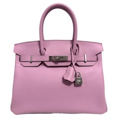 Hermes Birkin 30 Mauve Sylvester Pink Lavender Epsom Palladium Hardware 2022