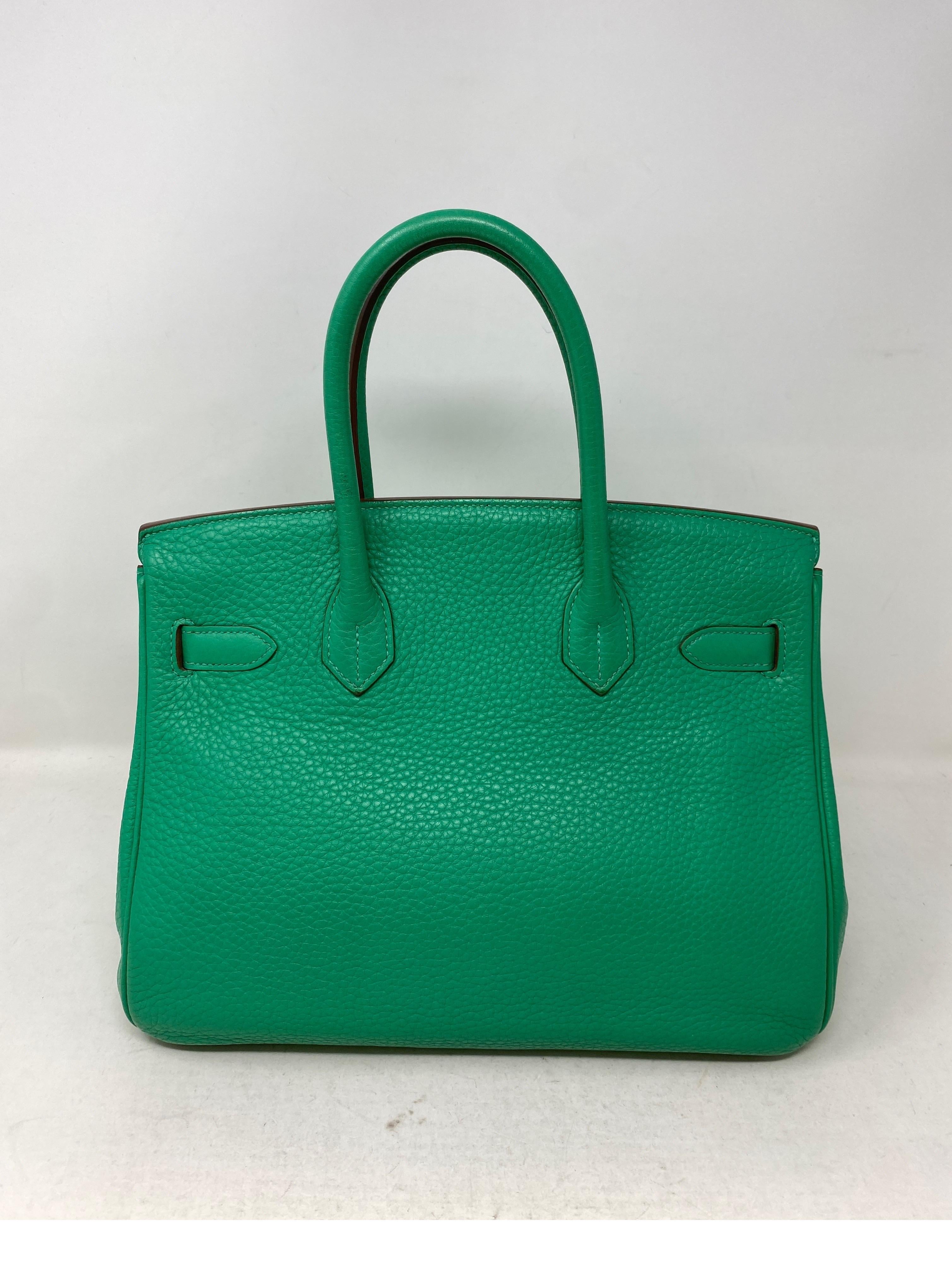 Women's or Men's Hermes Birkin 30 Menthe Bag 