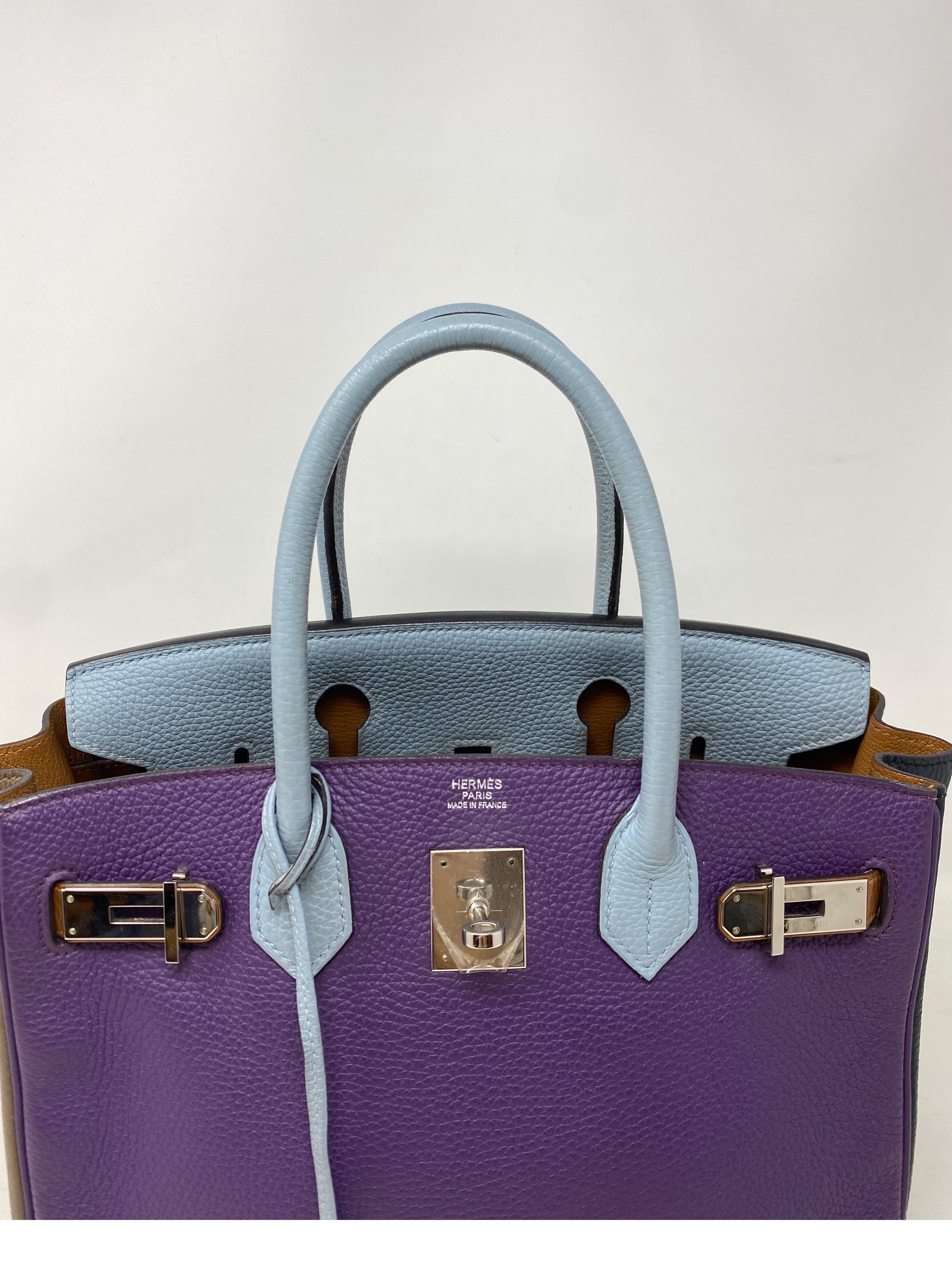 Women's or Men's Hermes Birkin 30 Multi-color Bag