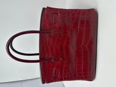 Hermes Birkin 30 nilo crocodile brown bordeaux bag