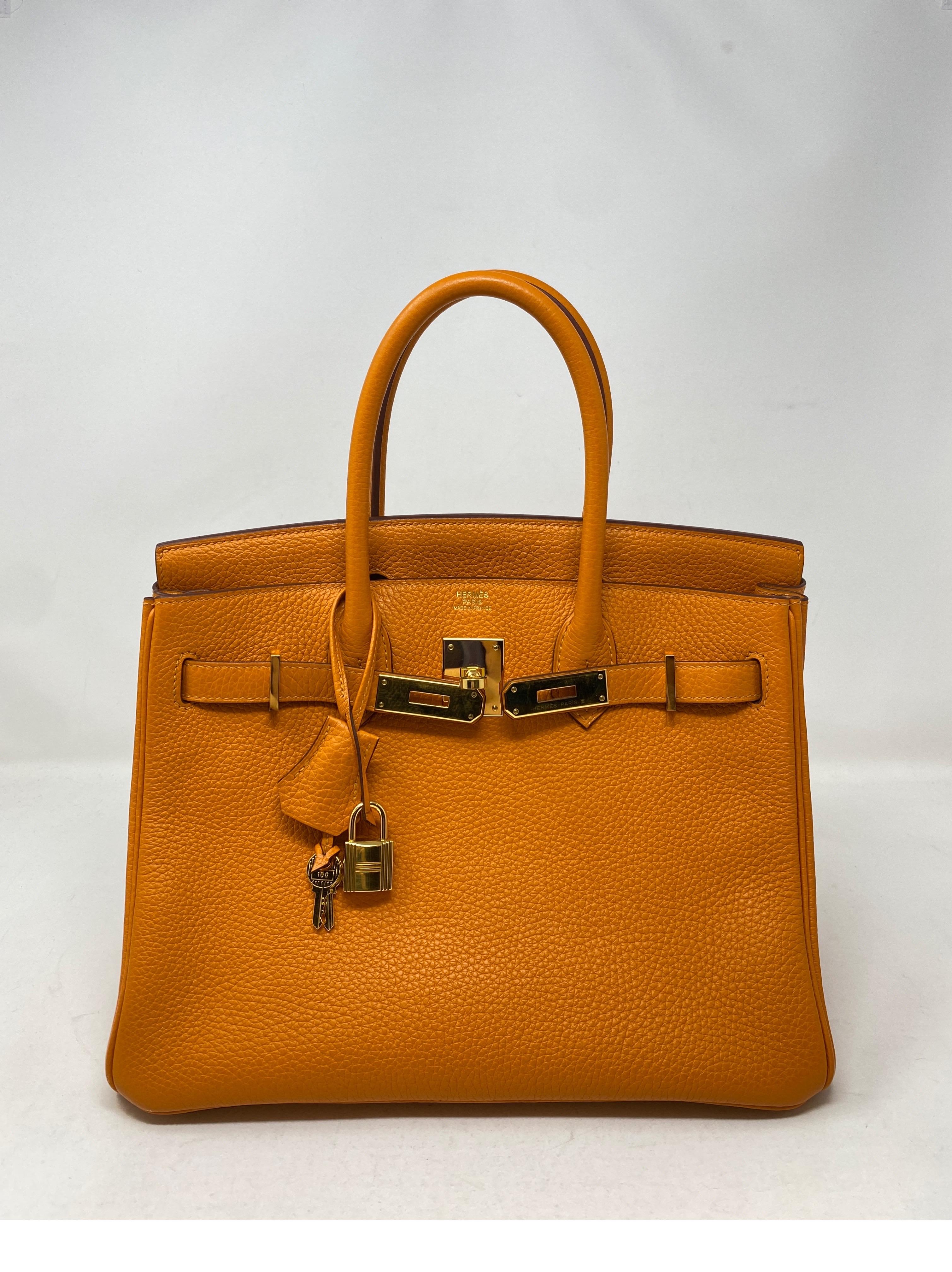 Hermes Birkin 30 Orange Bag 9