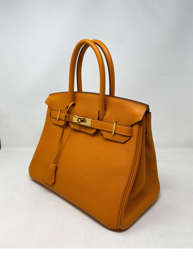 Women's or Men's Hermes Birkin 30 Orange Bag
