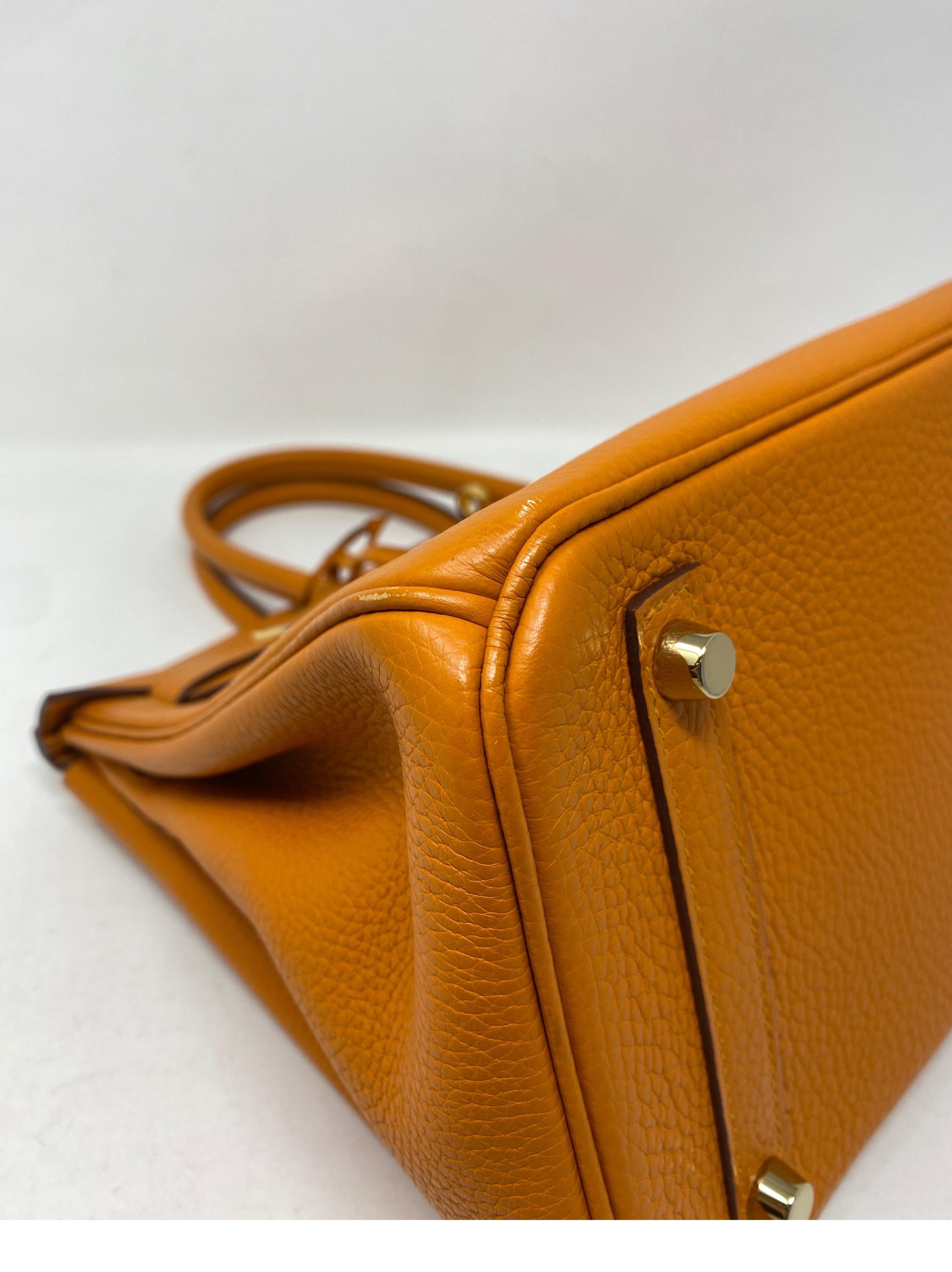 Hermes Birkin 30 Orange Bag In Good Condition In Athens, GA