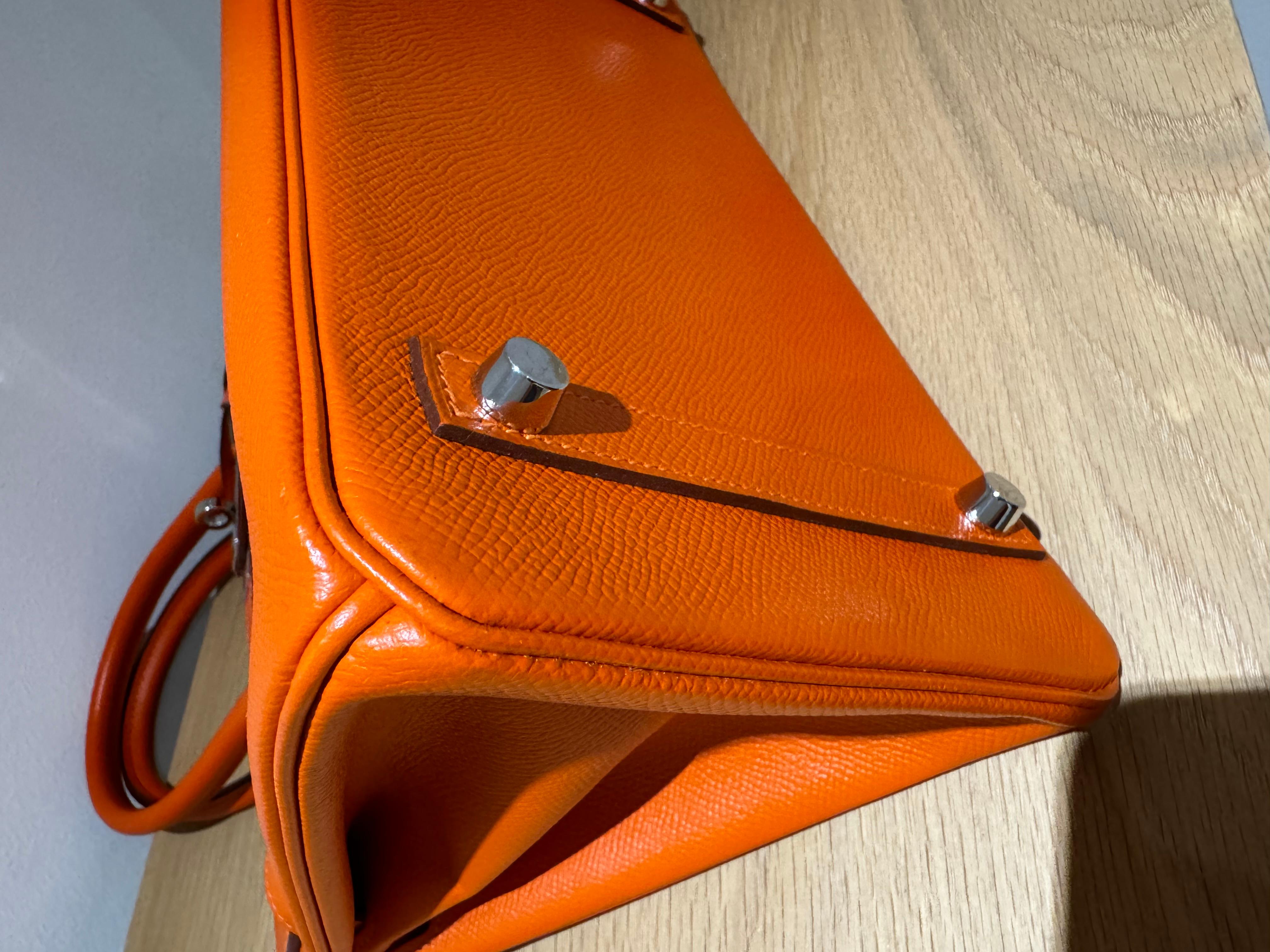 Hermes Birkin 30 orange epsom gold hardware bag 1
