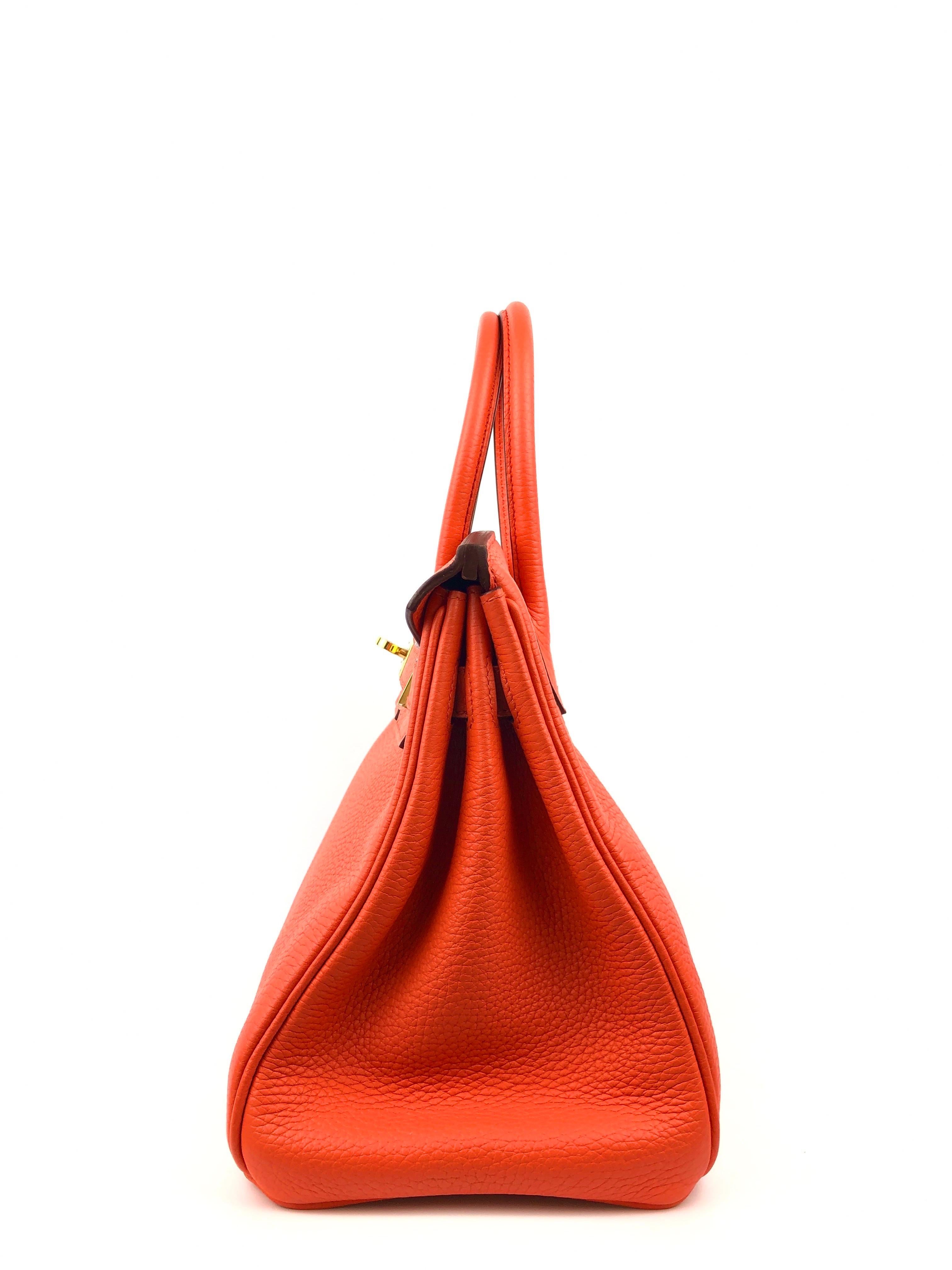 Hermes Birkin 30 Orange Feu 2