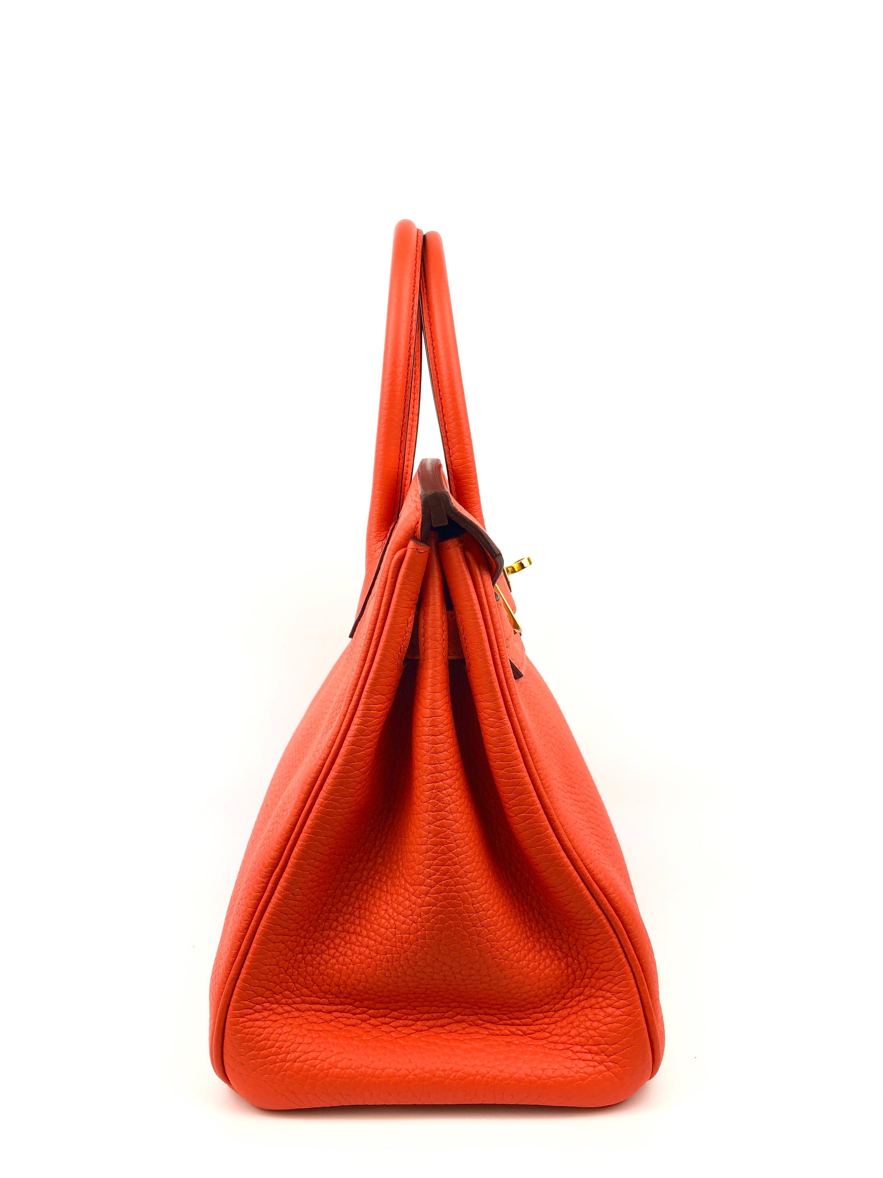 Hermes Birkin 30 Orange Feu 4