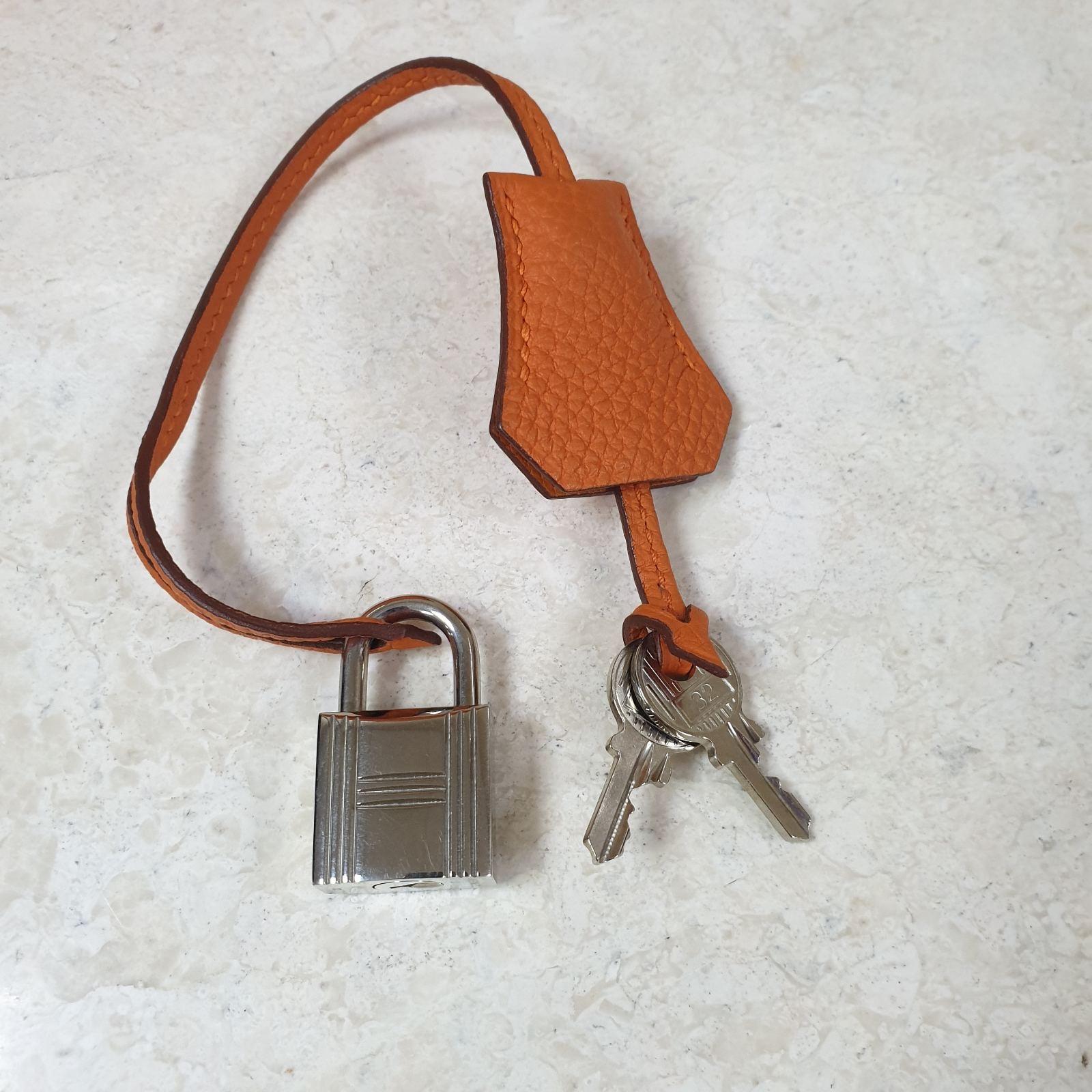 Hermès Birkin 30 Orange Leather Handbag 13