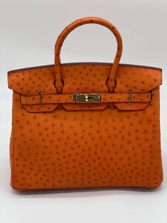 Sold at Auction: Hermes Parchemin Ostrich Leather Birkin 30 GHW