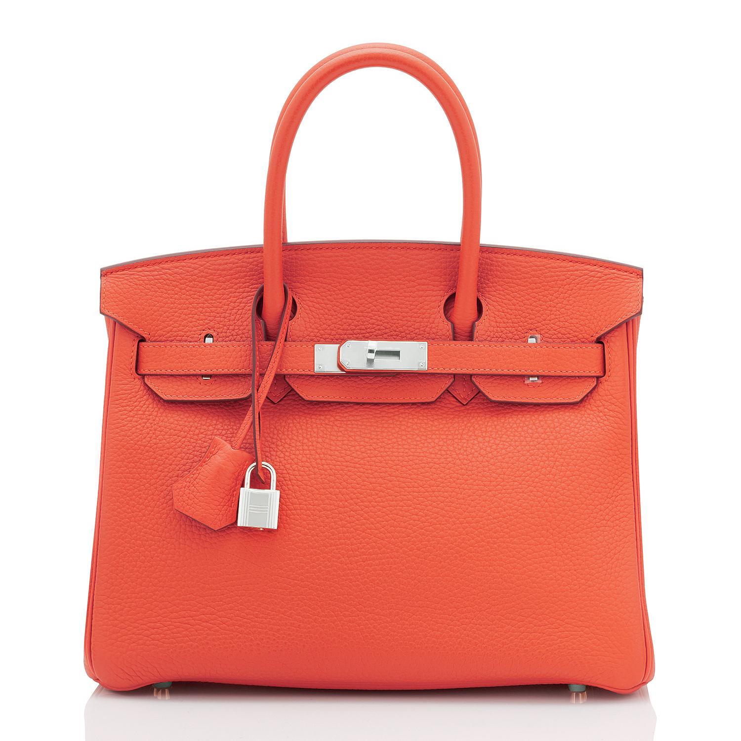 Hermes Birkin 30 Orange Poppy Verso Bi-Color Blush VIP Bag U Stamp, 2022 3