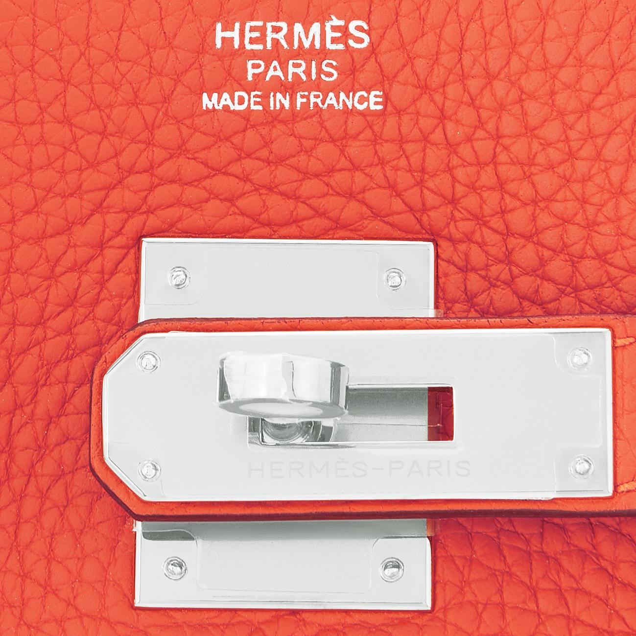Hermes Birkin 30 Orange Poppy Verso Bi-Color Blush VIP Bag U Stamp, 2022 4