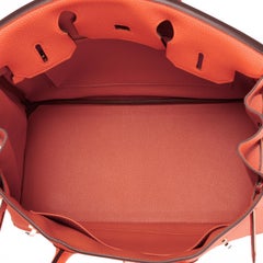 Hermes Birkin 30 Orange Poppy Verso Bi-Color Blush VIP Bag U Stamp, 2022