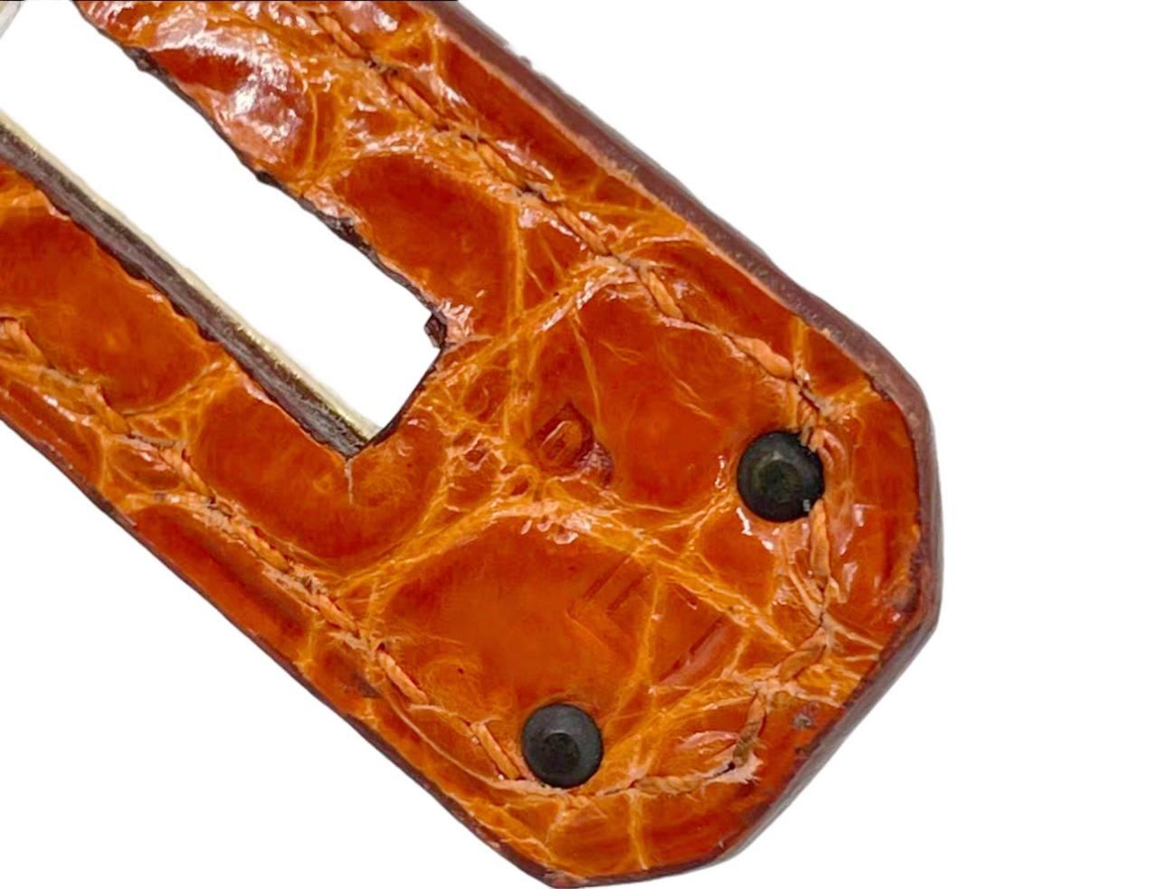 Hermès Birkin 30 Orange Shiny Crocodile Gold Hardware Handbag 11