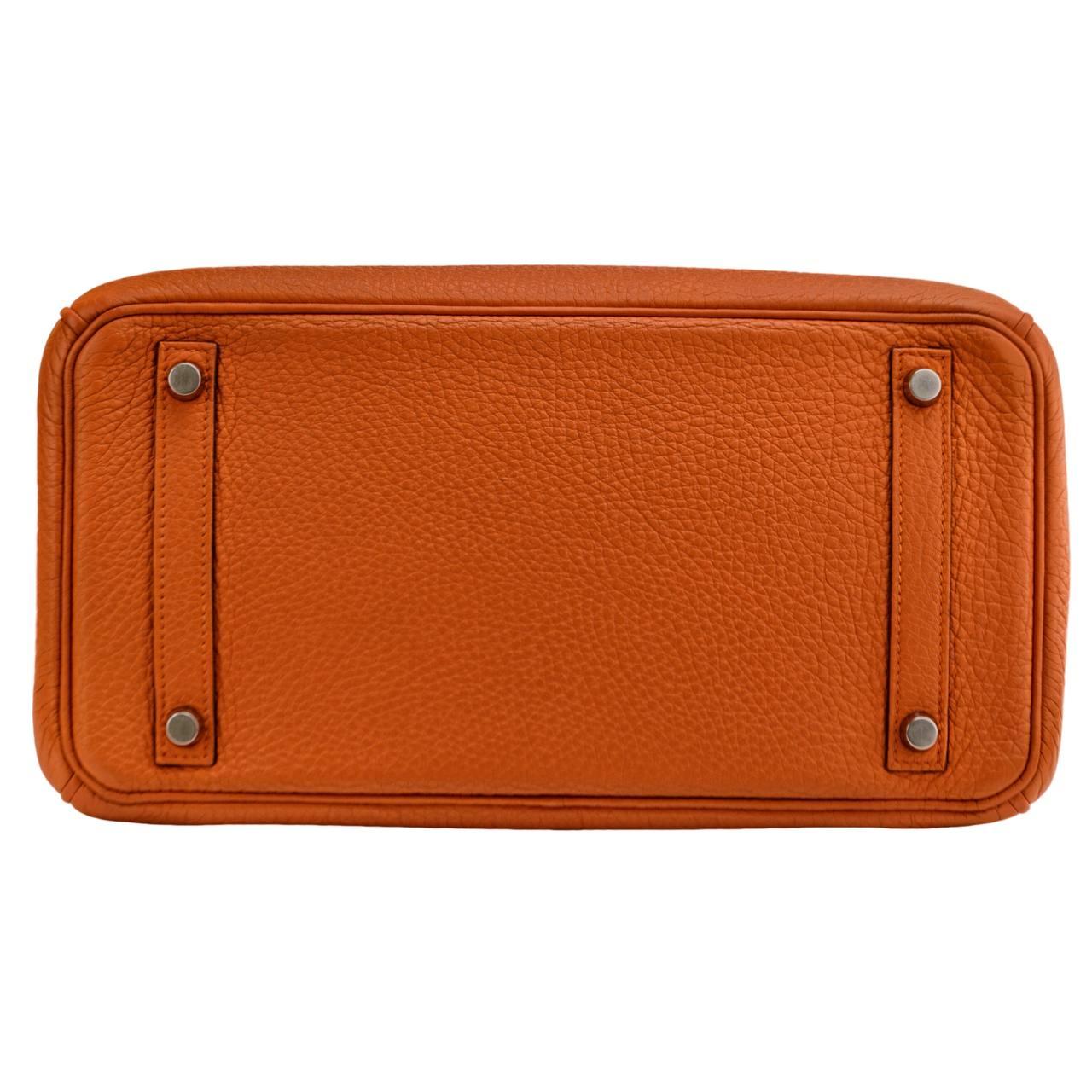 Hermès Birkin 30 Orange Togo Leder Palladium Hardware Handtasche für Damen oder Herren im Angebot