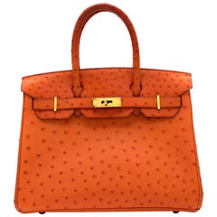 Hermès Birkin 30 Ostrich Tangerine GHW