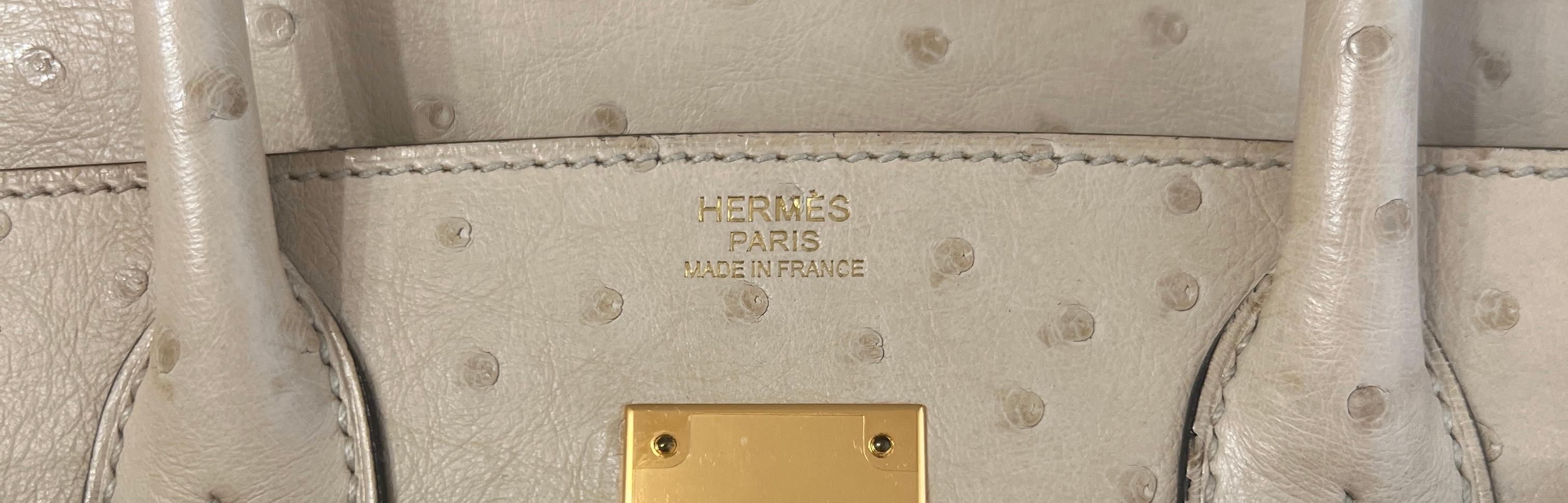 Hermes Birkin 30 Ostrich Trench Beige Gold Hardware 2020 2