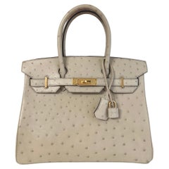 Hermes Birkin 30 Ostrich Trench Beige Gold Hardware 2020