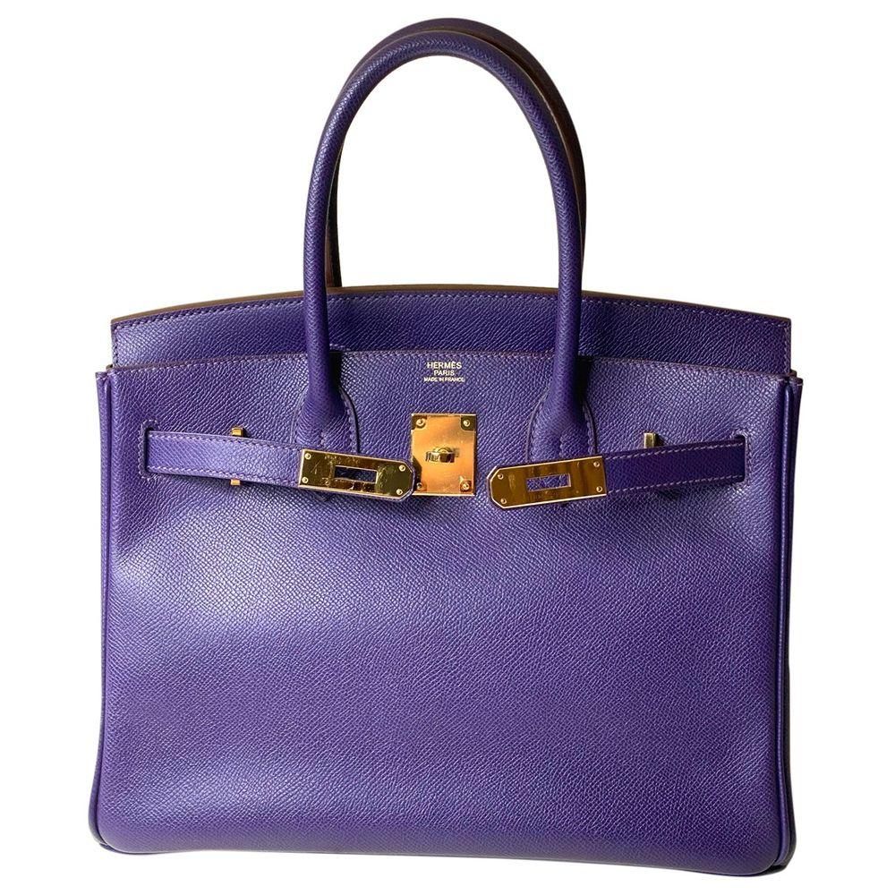 Hermès Birkin 30 Purple Epson Leather Gold hardware bag 1