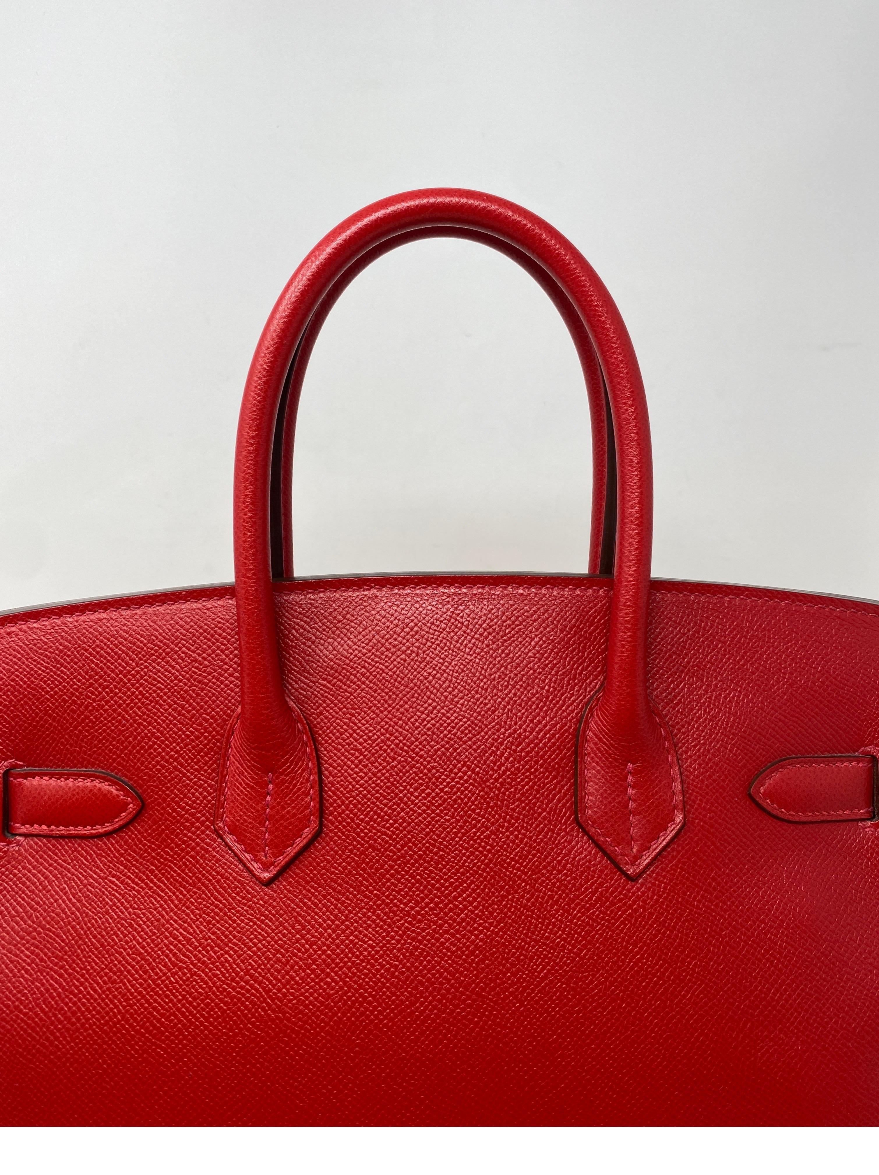 Hermes Birkin 30 Red Bag  4