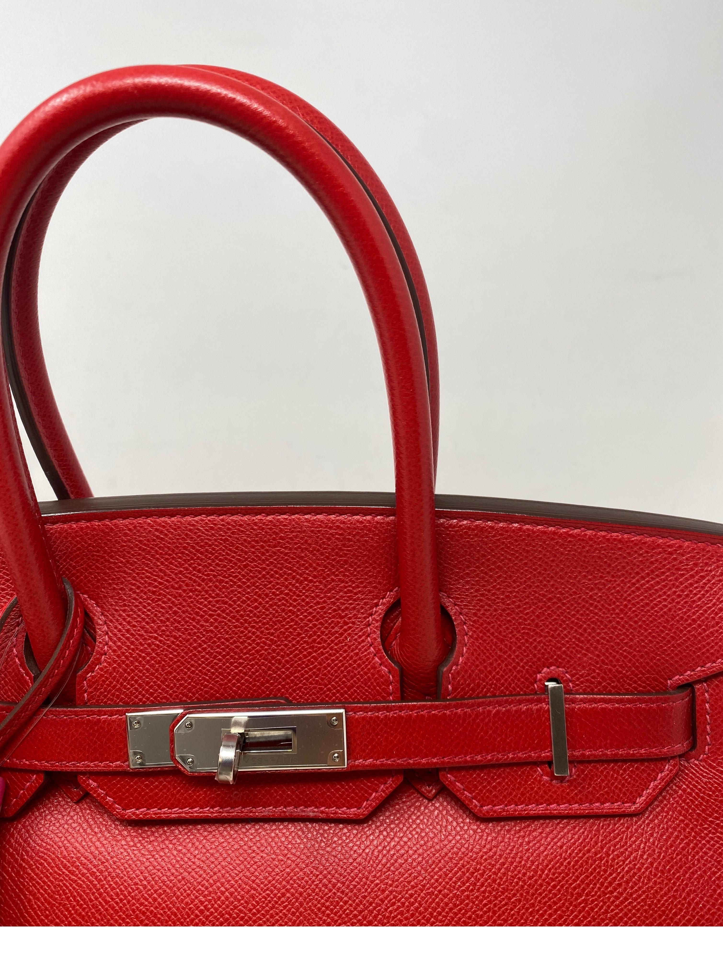 Hermes Birkin 30 Red Bag  5